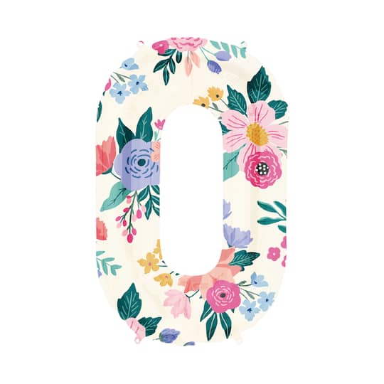 Michaels, 34" Floral Number Foil Balloon – Category: Foil Balloons